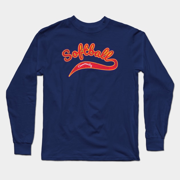 softball Long Sleeve T-Shirt by SpaceImagination